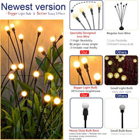 8pcs Outdoor Lights Solar Lawn Lamp Garden Lamp LED Wind-driven Firefly Ground Plug Lamp for Garden Lawn Landscape Holiday Light Econic Blanks
