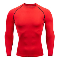 Men Bodybuilding Sports T-Shirt Quick Dry Running Shirt Long Sleeve Compression Top Gym T Shirt Men Fitness Tight Rashgad Quick Pick Grocers