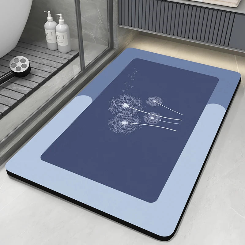 Diatomaceous Earth Bath Mat Bathroom Rug Absorbent Non-slip Floor Foot Mats Quick Dry Shower Carpet Toilet Pad Doormat Washable Quick Pick Grocers