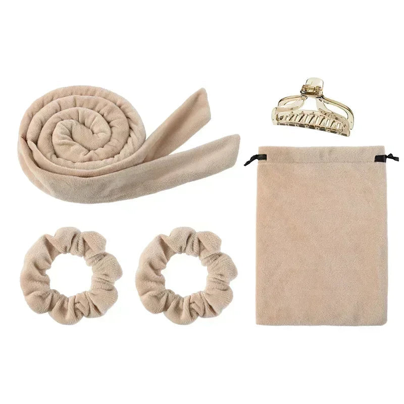 Heatless Curling Rod Headband No Heat Hair Curlers Ribbon Lazy Hair Rollers Silk Curls Sleeping Soft Headband Hair Styling Tools Quick Pick Grocers