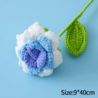 1pc Tulip Crochet Flowers Artificial Woven Flowers Handmade Tulipanes Wedding Gift for Guest Home Decoration Mother's Day Gift Quick Pick Grocers