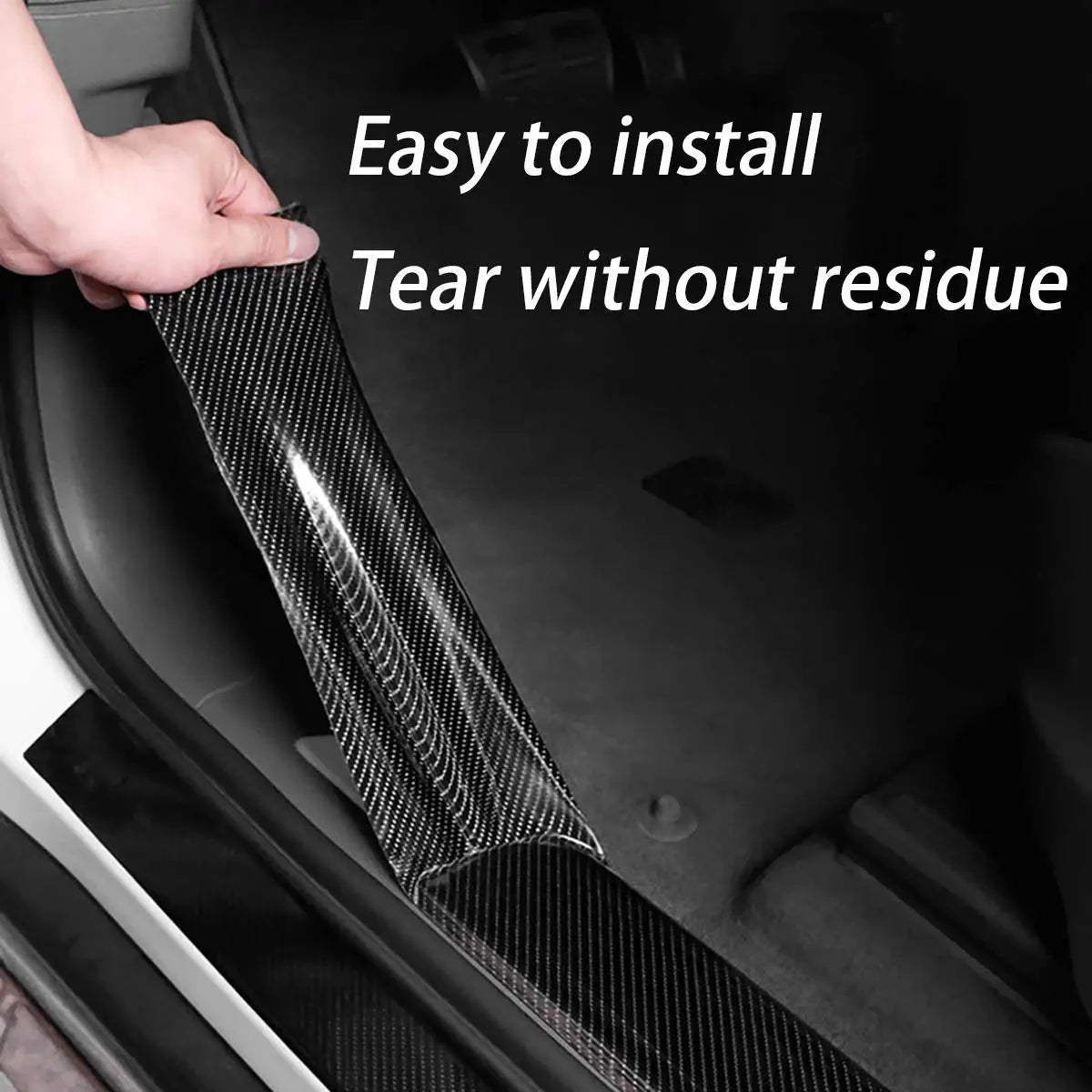 1-10m Nano Carbon Fiber Car 3D Tape Sticker Door Mirror Paste Protector Strip DIY Protection Protective Film Waterproof Adhesive Econic Blanks