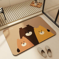 Diatomaceous Earth Bath Mat Bathroom Rug Absorbent Non-slip Floor Foot Mats Quick Dry Shower Carpet Toilet Pad Doormat Washable Quick Pick Grocers
