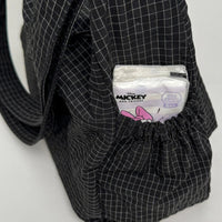 Korean Nylon Shoulder Bags Fashion Simple Plaid Zipper Tote Drawstring Pleated Cloud Bags New Commuter Crossbody Shoulder Bag Quick Pick Grocers