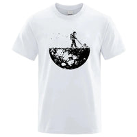 Men T-shirt High Quality Funny Cotton Blend Lunar Cleaner Printing Casual Cool Loose O-neck Male  for MenT-shirt Hip Hop Tees Quick Pick Grocers