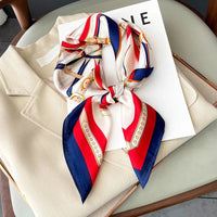 Neckerchief Female Luxury Square Scarf for Women Silk Feeling Shawl Satin Hijab Fashion Wraps Hair Bands Ribbon Headband Bandann Econic Blanks