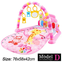 Baby Fitness Stand Music Play Gym Activity Toys Newborn Piano Crawling Blanket Pedal Game Pad Early Education 0-36 Months Gifts Purest Peak