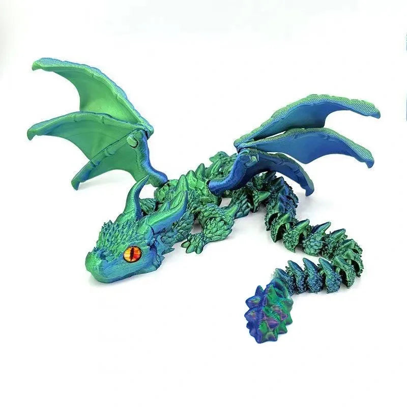 3D Printed Magic Dragon Movable Joint Fidget Toy Rotatable Articulated Office Desktop Ornament Adults Kid Toy Crafts Gift Quick Pick Grocers