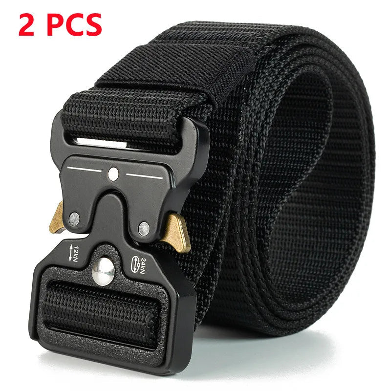 Genuine Tactical Belt Quick Release Outdoor Military Belt Soft Real Nylon Sports Accessories Men And Women Black Belt Quick Pick Grocers