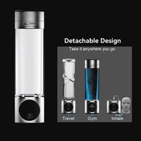 ALTHY Performance Hydrogen Water Generator Bottle DuPont SPE+PEM Dual Chamber + PPB&Time&Battery Display + H2 Inhalation Device Quick Pick Grocers