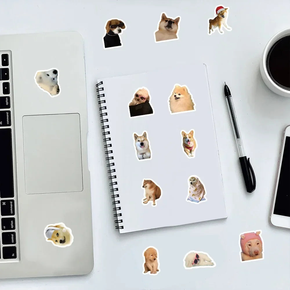10/100/1000Pcs Funny Dog Stickers Cartoon Cute Decals Toy Guitar Phone Bicycle Laptop Notebook Luggage Car Graffiti Kids Sticker Quick Pick Grocers