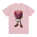 Funny Me Asf Apple with Face Meme T Shirt Unisex Fashion High Quality T Shirts Men Retro Casual Short Sleeve T-shirt Tops Quick Pick Grocers