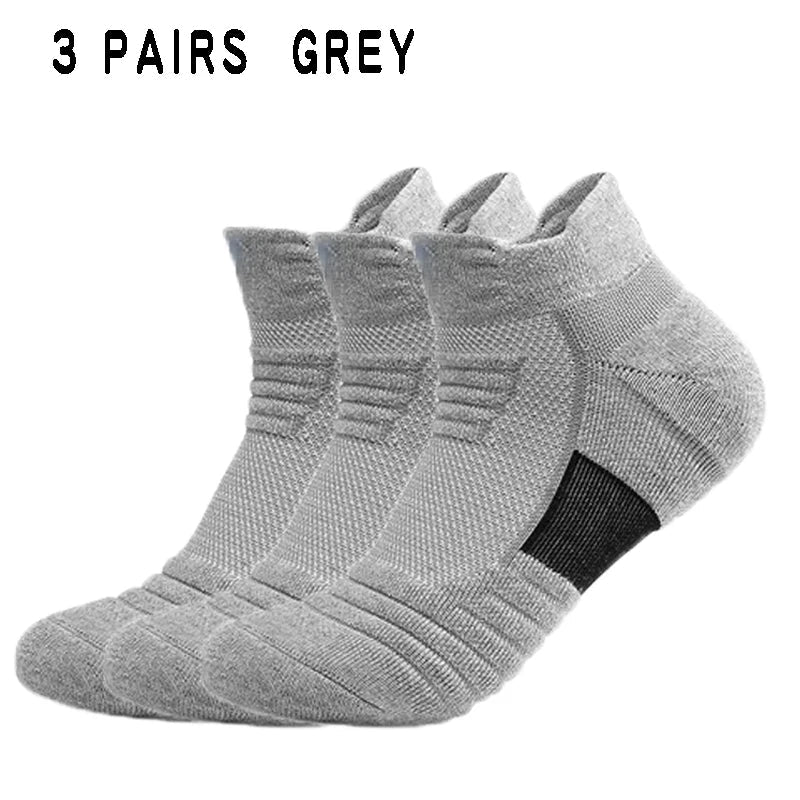 3 Pairs Breathable Mesh Athletic Terry Socks Cushioned Moisture-managing and Durable Reduces Foot for Running Hiking & Sports Quick Pick Grocers