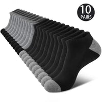 10 Pairs Of Comfortable Breathable Socks Sweat Absorbing Odor Proof Low Cut Solid Color Socks Suitable For Outdoor Activities Econic Blanks