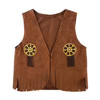 Kid Boys Cowboy Costume Children Western Cowboy Costumes Purim Cosplay Halloween Event Dress Up Party Stage Performance Outfits Quick Pick Grocers