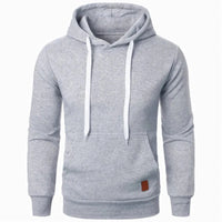 Mens Casual Hooded Collar Drawstring Hoodies Sweatshirts Long Sleeve Shirts Outdoor Streetwear Solid Color Lightweight Pullover Econic Blanks