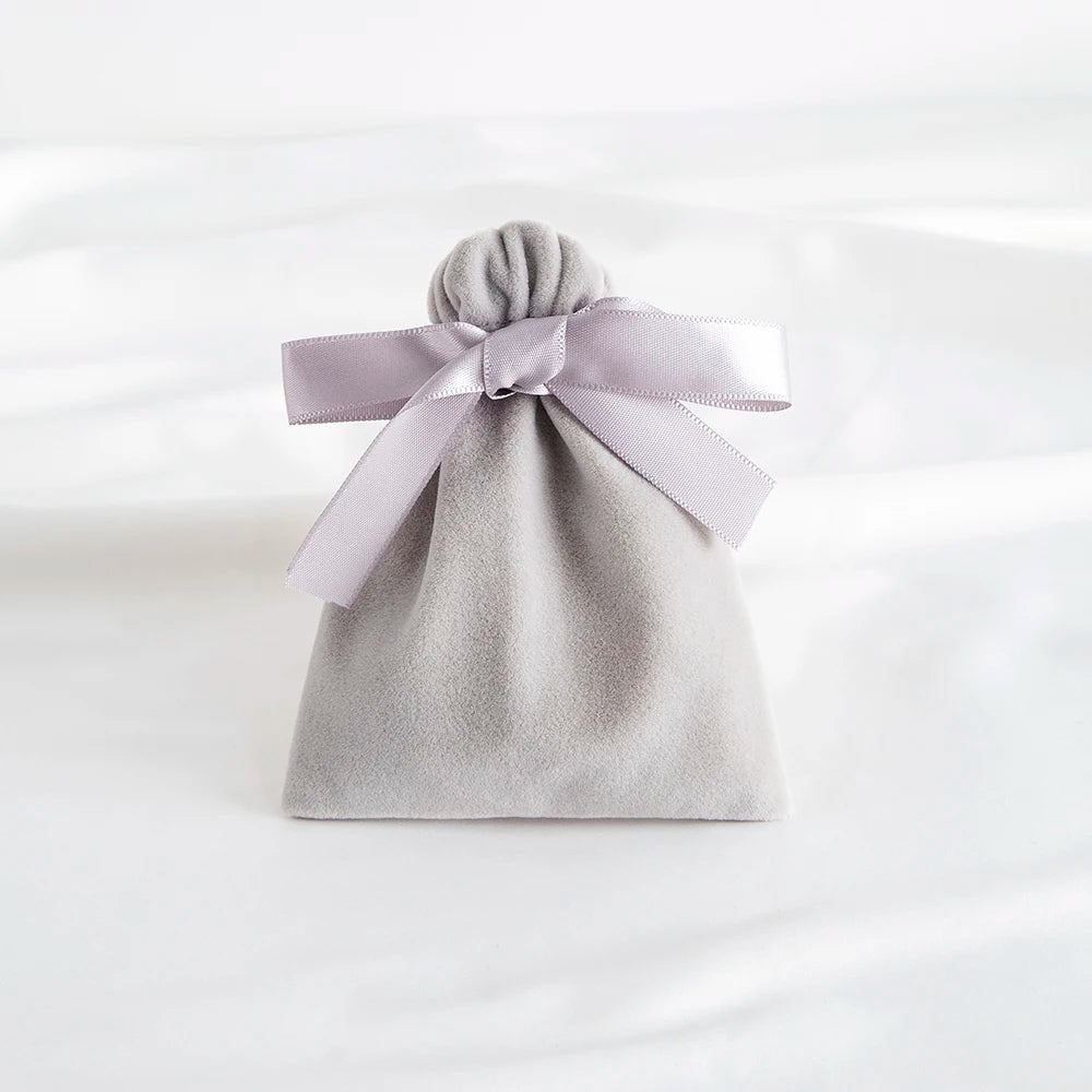 10pcs Green Jewelry Velvet Bag Ribbon Bowknot Pouches Gift Display Packing Storage Wedding Favors Travel Candy Drawstring Pocket Purest Peak