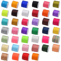 50Yds 0.8mm Crafts Nylon Cord For Jewelry Making Beading Braided Nylon Satin String for Bracelets Rattail Trim Chinese Knot Econic Blanks