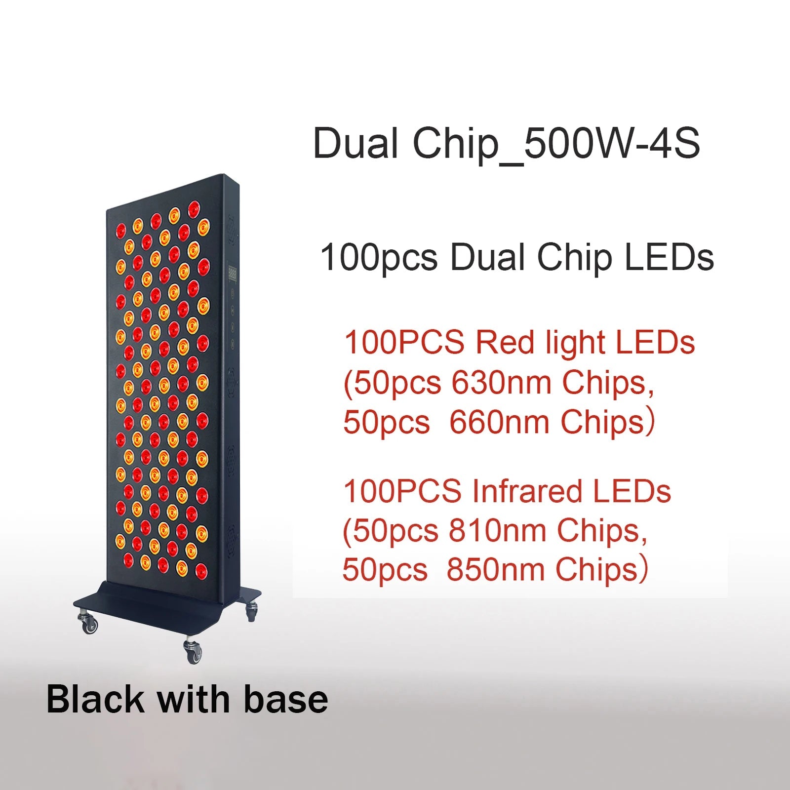 Dual Chip Red Light Therapy Panel Lamp 630nm 660nm Near Infrared Therapy Light 810nm 850nm LED Beauty Devices for Face and Body Quick Pick Grocers