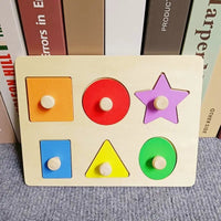 Baby Wooden Puzzles Montessori Toys 1 2 3 Years Toddler Toys Hand Grab Board Alphabet Number Cognition Learning Educational Toys Quick Pick Grocers