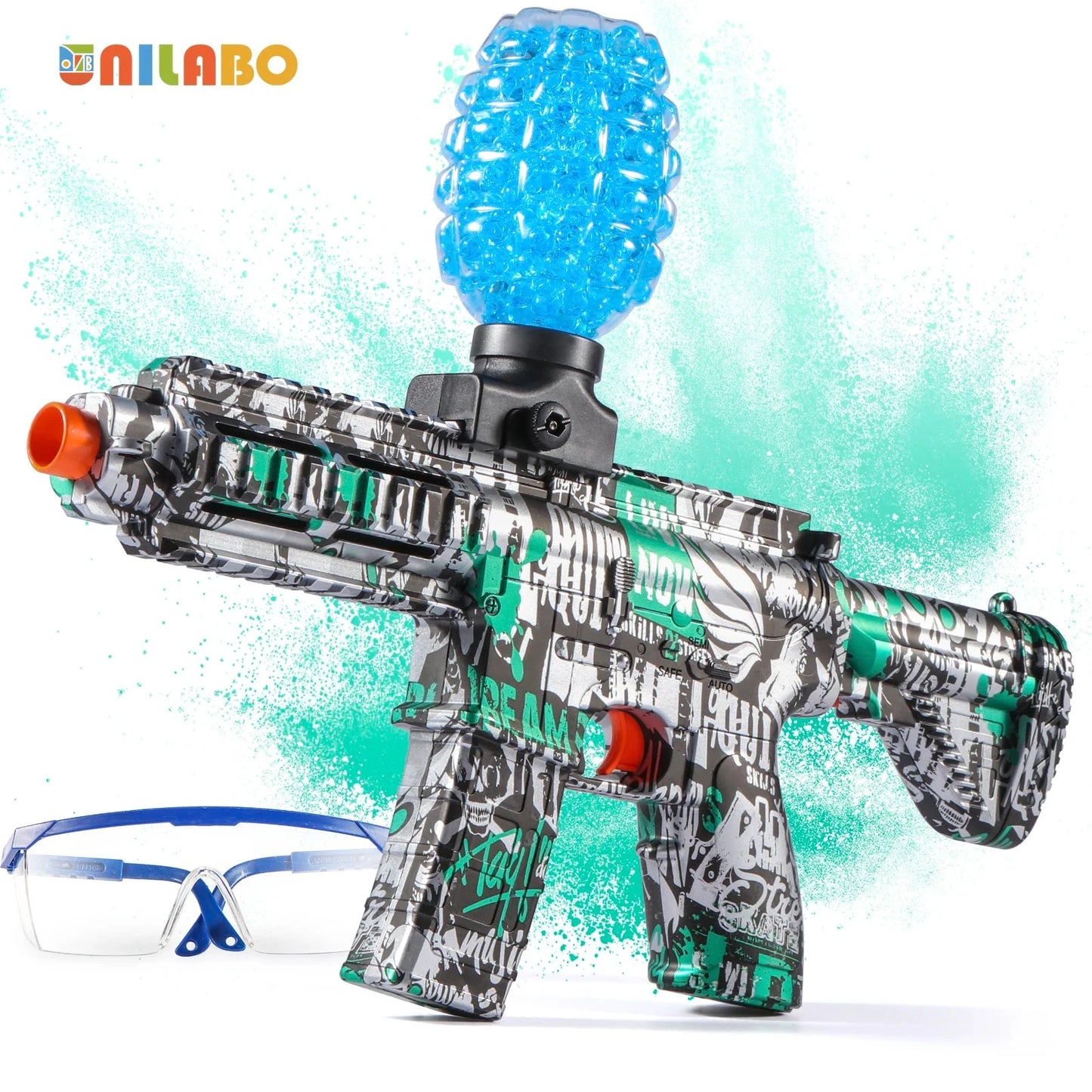 M416 Electric Ball Blaster Toy Gun - High-Speed, Metallic Finish, Rechargeable - Halloween Thanksgiving Gift(Bullets Excluded) Econic Blanks