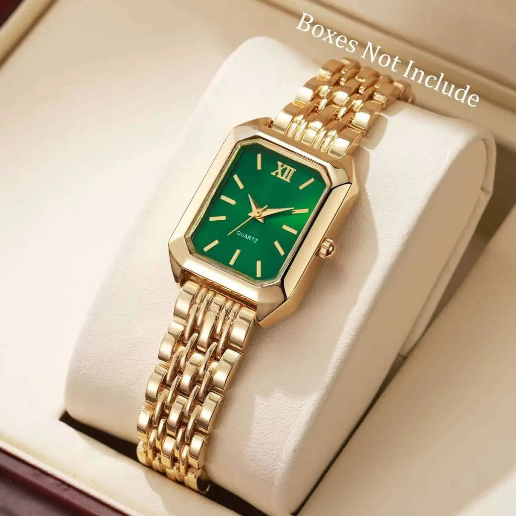 Fashion Rectangle Women Quartz Watch Luxury Analog Wristwatches Reloj Mujer Girls Clock Gift（Without Box） Quick Pick Grocers
