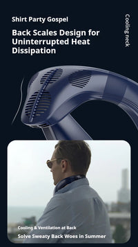New Neck Air Conditioner Portable Neck Fan Rechargeable Semiconductor Cooling Bladeless Fan Outdoor Personal Fan Wearable Cooler Quick Pick Grocers