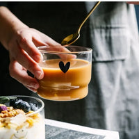300ml Love/Happy Wall Glass Cup Milk Coffee Heart Cups Heat Resistant Healthy Drink Mug Tea Mugs Transparent Drinkware Mug Quick Pick Grocers