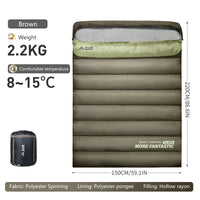 BSWOLF 2 Person Camping Sleeping Bag Four Seasons Portable Winter Sleeping Bag for Outdoor Camp Travel Hiking