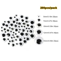 100pcs/200/550pcs Self-adhesive Googly Wiggle Eyes for DIY Scrapbooking Crafts Projects DIY Dolls Accessories Eyes Handmade Toys Econic Blanks