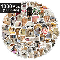 10/100/1000Pcs Funny Dog Stickers Cartoon Cute Decals Toy Guitar Phone Bicycle Laptop Notebook Luggage Car Graffiti Kids Sticker Quick Pick Grocers