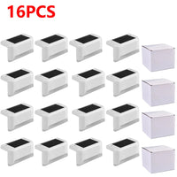 Warm White LED Solar Step Lamp Path Stair Outdoor Garden Lights Waterproof Balcony Light Decoration for Patio Stair Fence Light Econic Blanks