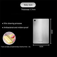 316 Stainless Steel Panel and Chopping Board Kitchen Household Thickened Double Sided Cutting Board Block Kneading Dough Board Econic Blanks
