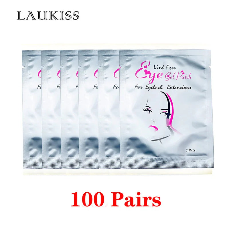 25/50/100Pairs Eye Patches Under Eyelash Pads for Building Hydrogel Paper Patches Lint Free Stickers for False Eyelashes LAUKISS Quick Pick Grocers