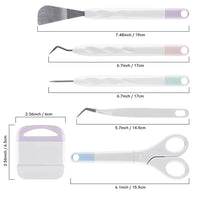 6pcs/set Craft Vinyl Weeding Tools Set Scrapbook DIY Silhouette Relief Carving Tool Kit For Cricut Maker Silhouettes Hand Tools Econic Blanks