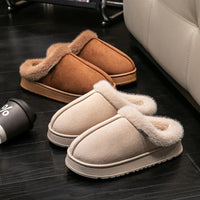 Fashion Women Fluffy Slippers for Autumn and Winter Indoor EVA Thick Sole Anti-Slip and Warm Unisex Slippers for Winter Purest Peak
