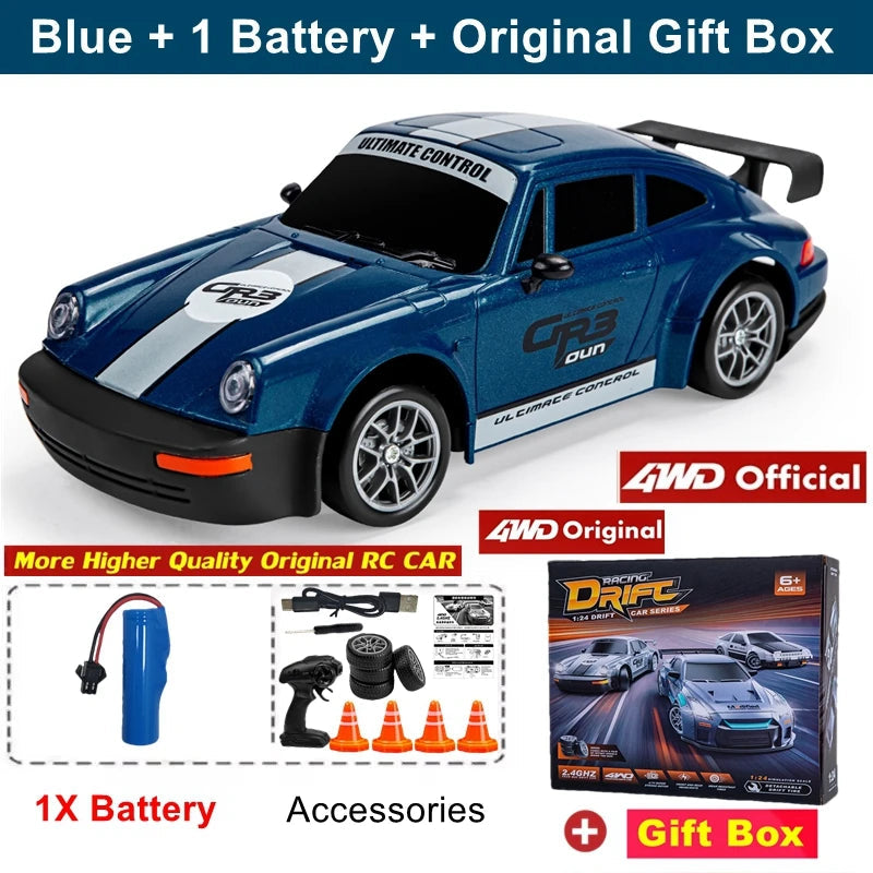 4WD RC Car Remote Control Cars 2.4G Radio High Speed Drift Racing Monster 4x4 Truck RTR Vehicle Toy Gift for Kids Children Econic Blanks