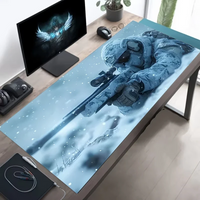 Large Mouse Pad Tactical Soldier Design Non-Slip XXL desk pad gaming accessories Stitched Edges for Home and game for fps gamer Econic Blanks