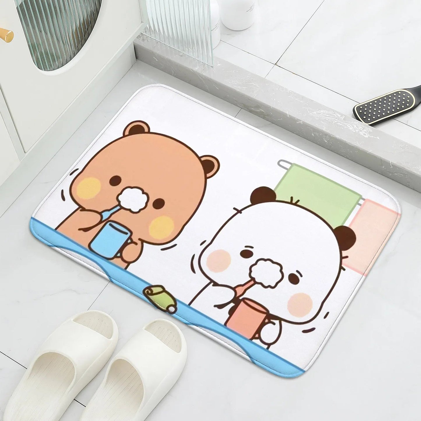 1Pc Bubu and Dudu Cute Cartoon Welcome Mat Entrance Doormat Balcony Bathroom Floor Mats Non-slip Rug Bedroom Carpet Home Decor Quick Pick Grocers