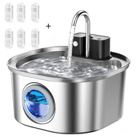 3L Stainless Steel Wireless Recharging Sensor Cat Water Fountain Auto Drinking Fountain For Cats Dog Drinker Pet Dispenser Bowl Quick Pick Grocers