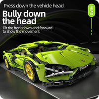 Technical Racing Sport Car 1280PCS Model Building Blocks City Mechanical Speed Vehicle Supercar Brick Puzzle Toys Kid Adult Gift Purest Peak Salt