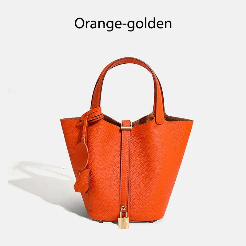 MENDY Women Bags Handbags Bucket Bag Real Leathe Fashion Tote Bag Genuine Leather Luxury Desginer Big Size Large Lady Hand Bags Quick Pick Grocers