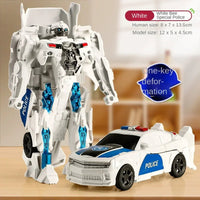 Transformation Car Anime Robot Model One Step Deformation Robot Toy Kid Puzzle Toy Deformation Car Action Figure Model Quick Pick Grocers