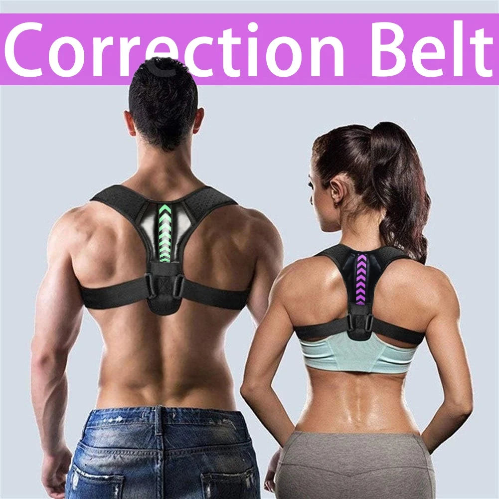 Adjustable Back Shoulder Posture Corrector Belt Clavicle Spine Support Reshape Your Body Home Office Sport Upper Back Neck Brace Econic Blanks