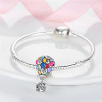 2025 Hot Sale Charms Bead 925 Sterling Silver Pink Butterfly Luminous Firefly Dangle Fit Bangle Bracelet Necklace DIY Jewelry Econic Blanks