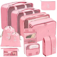 7/8/9/10 Pcs Set Travel Organizer Storage Bags Suitcase Packing Cubes Set Cases Portable Luggage Clothes Shoe Tidy Pouch Folding Econic Blanks