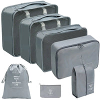 7/8/9/10 Pcs Set Travel Organizer Storage Bags Suitcase Packing Cubes Set Cases Portable Luggage Clothes Shoe Tidy Pouch Folding Econic Blanks