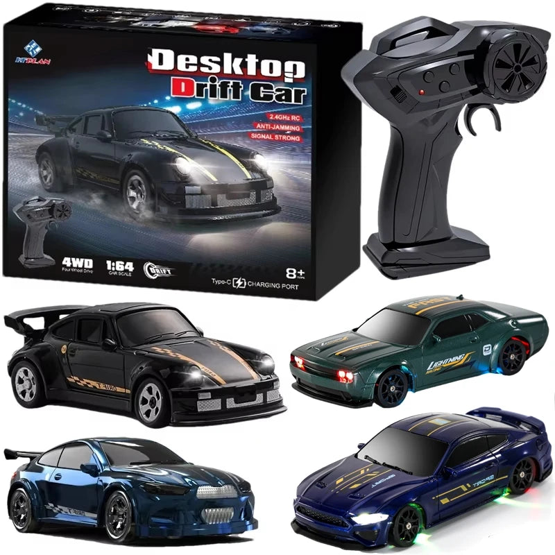 1/64 2.4G High speed Drift Rc Car 4WD Remote Control Car Four Wheel Drive Radio Controlled Mini RTR Racing Model Boy Toy Gift Econic Blanks