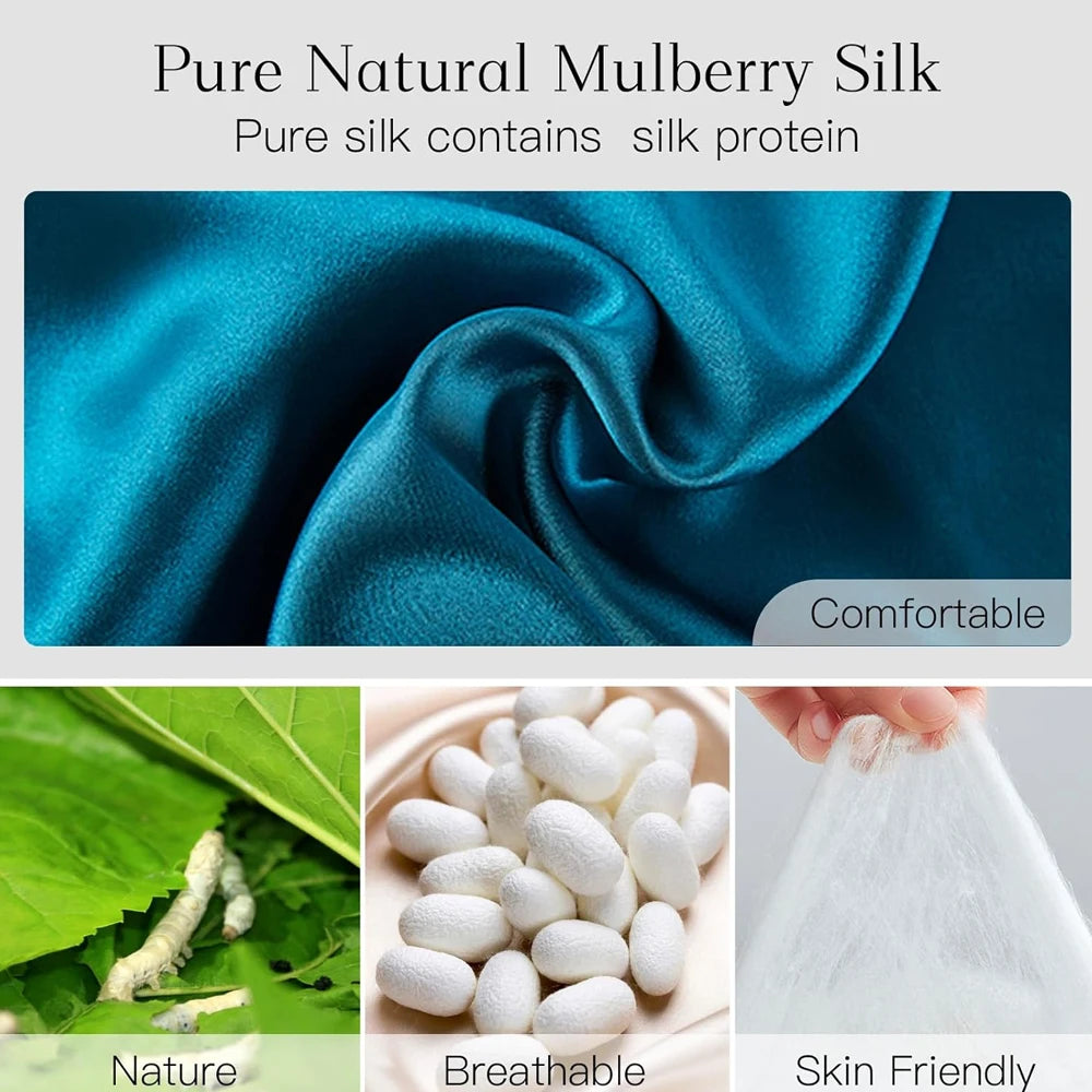 100% Mulberry Silk Sleeping Mask Eyepatch Blocking Light Eyemask Soft Padded Travel Sleeping Aid for Sleep Patch Slaapmasker Purest Peak