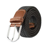107/120/130CM Fashion Female Elastic Casual Stretch Woven Belt Unisex Canvas Elastic Belts for Women Jeans Pin Buckle Men Belt Quick Pick Grocers